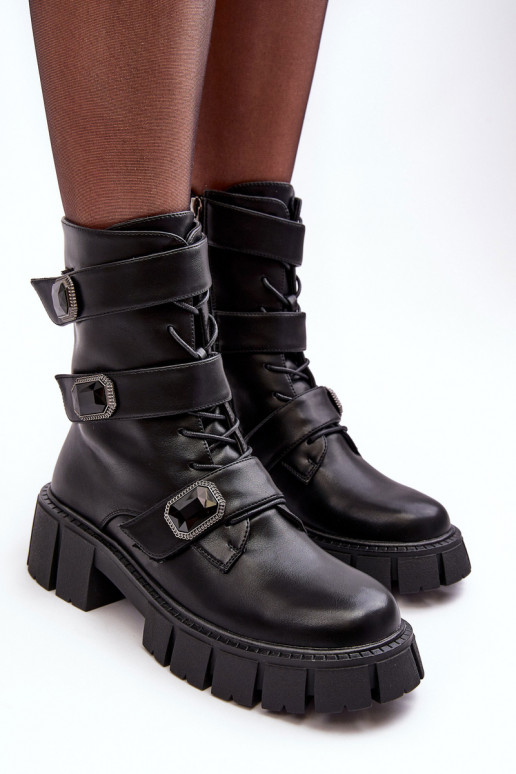 stivali da equitazione alti Stivali da donna in pelle naturale colore nero S.Barski MR870-62 stivali da equitazione alti Stivali da donna in pelle naturale colore nero S.Barski MR870-62