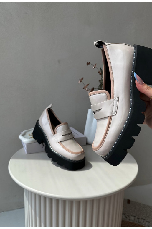 Pelle Femminile Mocassini D&A MR870-32 beige Pelle Femminile Mocassini D&A MR870-32 beige