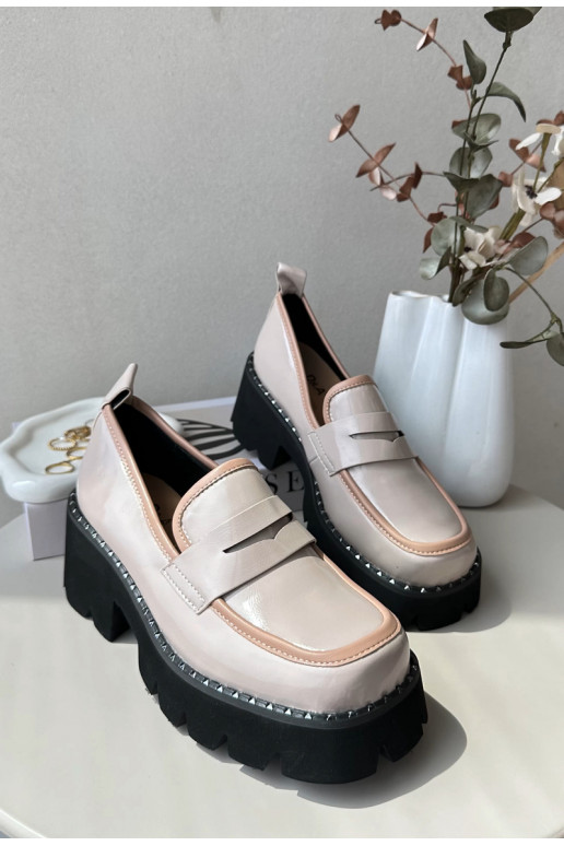 Pelle Femminile Mocassini D&A MR870-32 beige Pelle Femminile Mocassini D&A MR870-32 beige