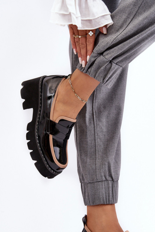 Pelle Femminile Mocassini D&A MR870-32 colore nero