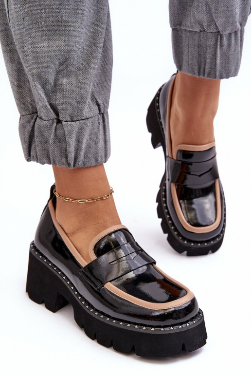 Pelle Femminile Mocassini D&A MR870-32 colore nero