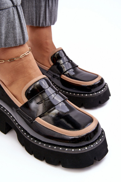 Pelle Femminile Mocassini D&A MR870-32 colore nero