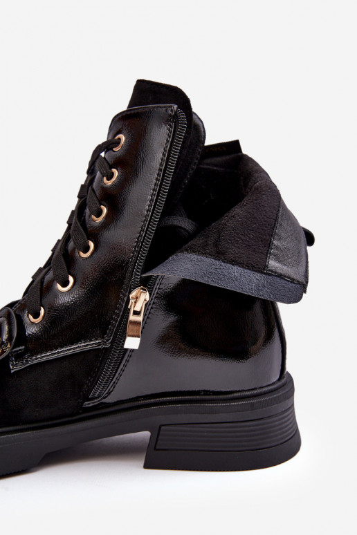 Alla moda Femminile Stivali con cerniere con bellissimi dettagli D&A MR870-76 colore nero