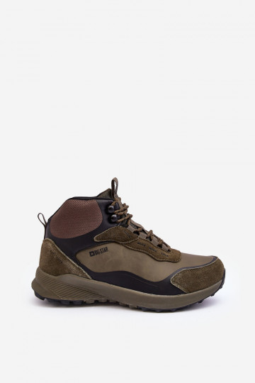 Scarpe da trekking da uomo foderate verdi Big Star MM174333 2
