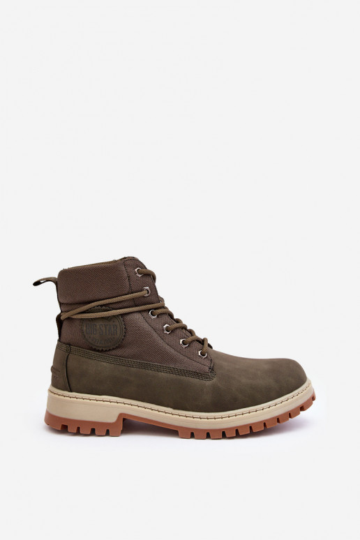 Deveschio Stivali scarpe Memory Foam colore kaki Big Star KK174205