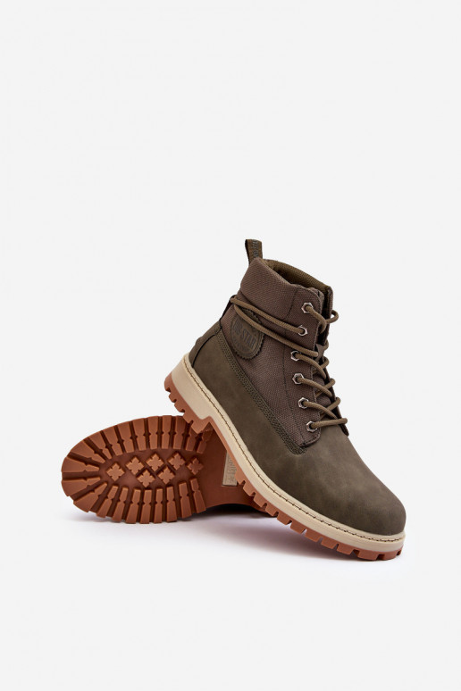 Deveschio Stivali scarpe Memory Foam colore kaki Big Star KK174205