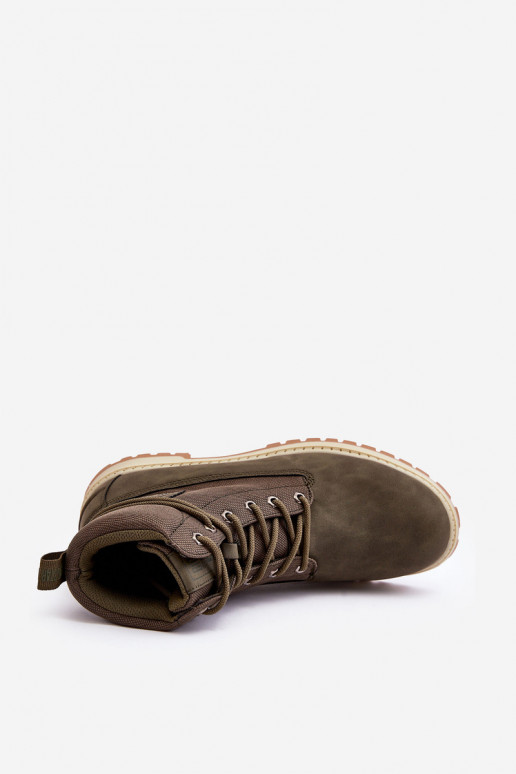 Deveschio Stivali scarpe Memory Foam colore kaki Big Star KK174205