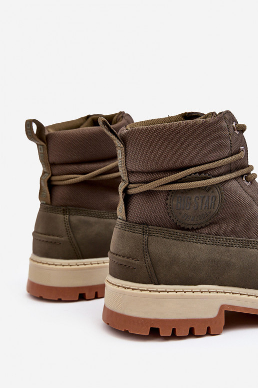 Deveschio Stivali scarpe Memory Foam colore kaki Big Star KK174205