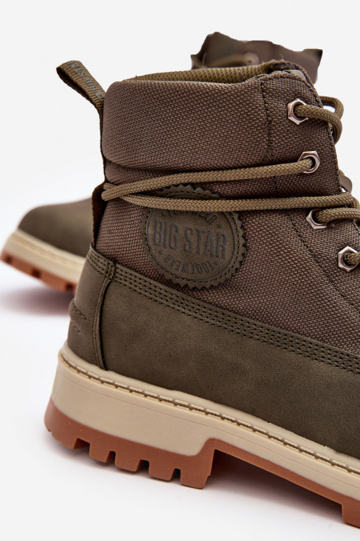 Deveschio Stivali scarpe Memory Foam colore kaki Big Star KK174205