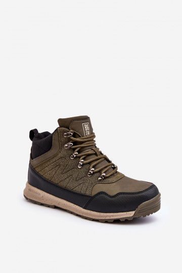 Scarpe da trekking da donna foderate color khaki Big Star MM274480