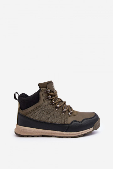 Scarpe da trekking da donna foderate color khaki Big Star MM274480 2