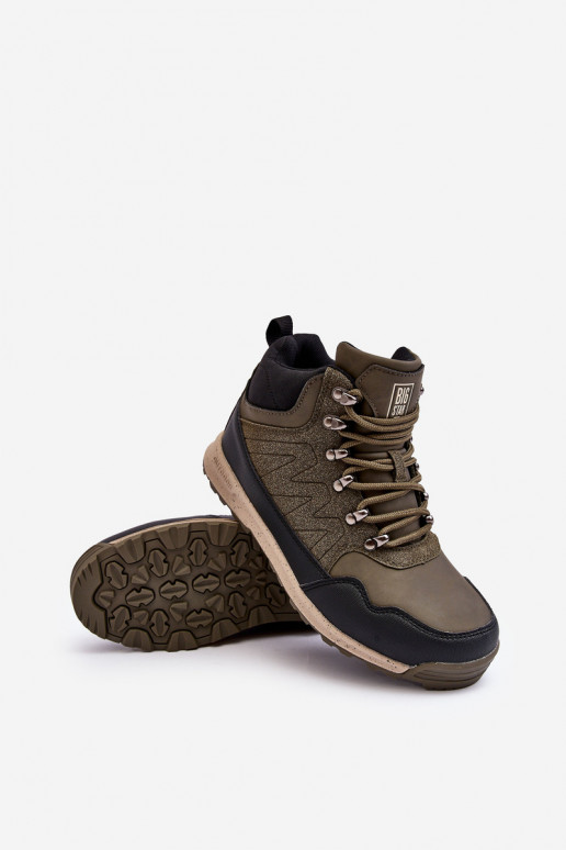 Femminile Scarponi da trekking riscaldati colore kaki Big Star MM274480 Femminile Scarponi da trekking riscaldati colore kaki Big Star MM274480