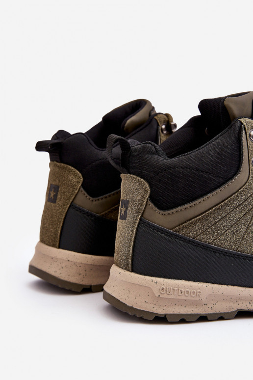 Femminile Scarponi da trekking riscaldati colore kaki Big Star MM274480 Femminile Scarponi da trekking riscaldati colore kaki Big Star MM274480