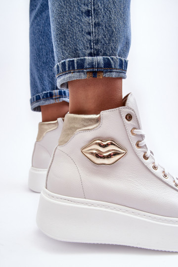 Scarpe per il tempo libero Alto con cerniere Lemar Colore bianco Katerin