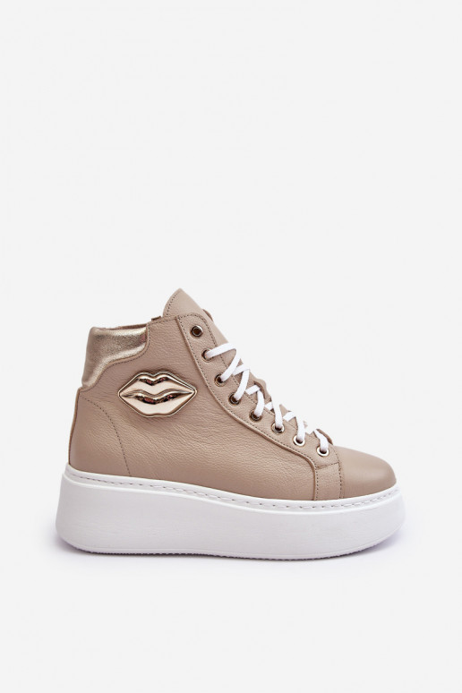 Scarpe per il tempo libero Alto con cerniere Lemar beige Katerin Scarpe per il tempo libero Alto con cerniere Lemar beige Katerin