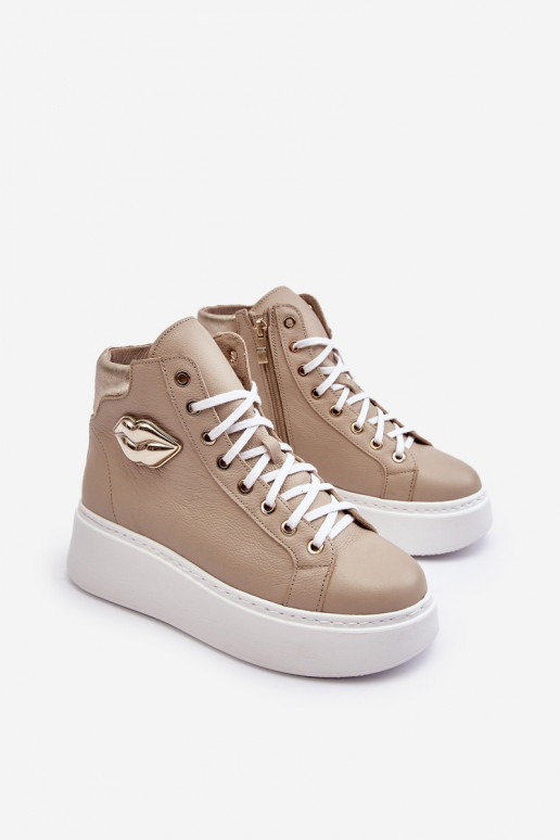 Scarpe per il tempo libero Alto con cerniere Lemar beige Katerin Scarpe per il tempo libero Alto con cerniere Lemar beige Katerin