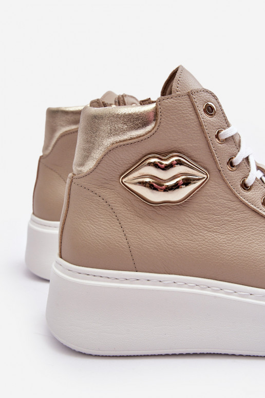 Scarpe per il tempo libero Alto con cerniere Lemar beige Katerin Scarpe per il tempo libero Alto con cerniere Lemar beige Katerin