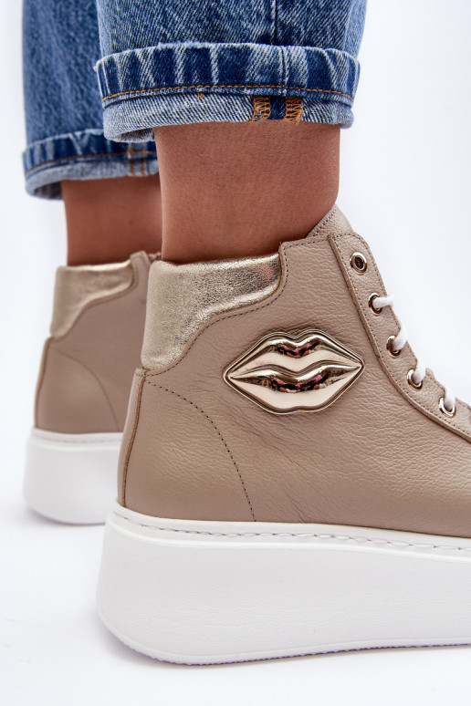 Scarpe per il tempo libero Alto con cerniere Lemar beige Katerin Scarpe per il tempo libero Alto con cerniere Lemar beige Katerin