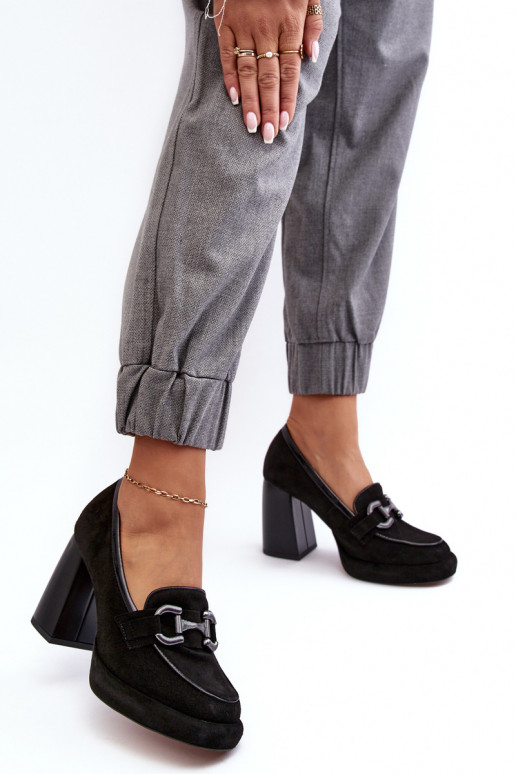 Pelle Scarpe Su un enorme palo Laura Messi 2706 colore nero Pelle Scarpe Su un enorme palo Laura Messi 2706 colore nero