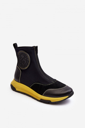 Stivali da donna con cerniere Deveciejka 06297-01 colore nero 2