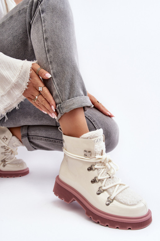 con effetto vernice Pelle Stivali scarpe Femminile GOE MM2N4083 Colore bianco con effetto vernice Pelle Stivali scarpe Femminile GOE MM2N4083 Colore bianco