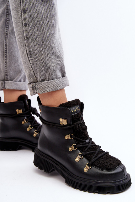 Pelle Stivali scarpe Femminile GOE MM2N4082 colore nero