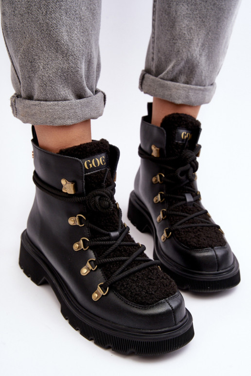 Pelle Stivali scarpe Femminile GOE MM2N4082 colore nero