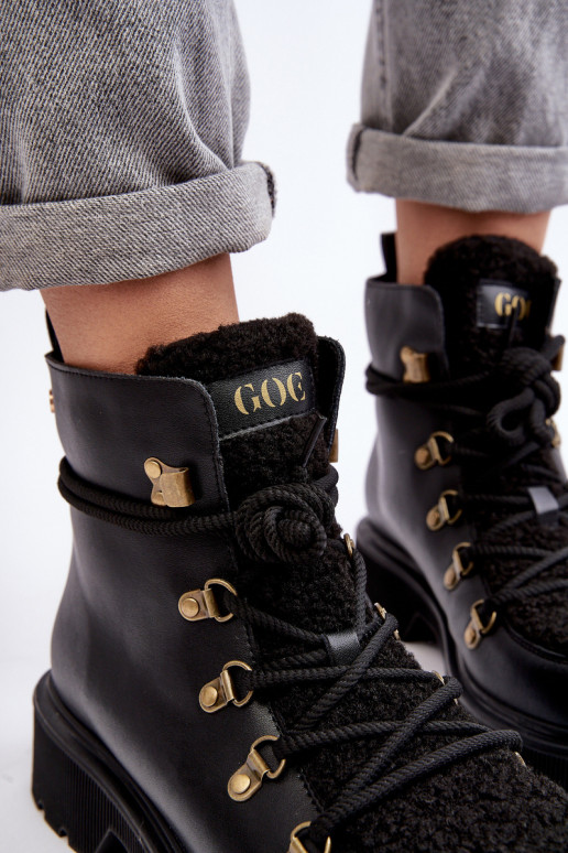 Pelle Stivali scarpe Femminile GOE MM2N4082 colore nero