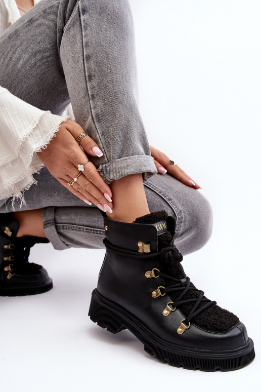 Pelle Stivali scarpe Femminile GOE MM2N4082 colore nero