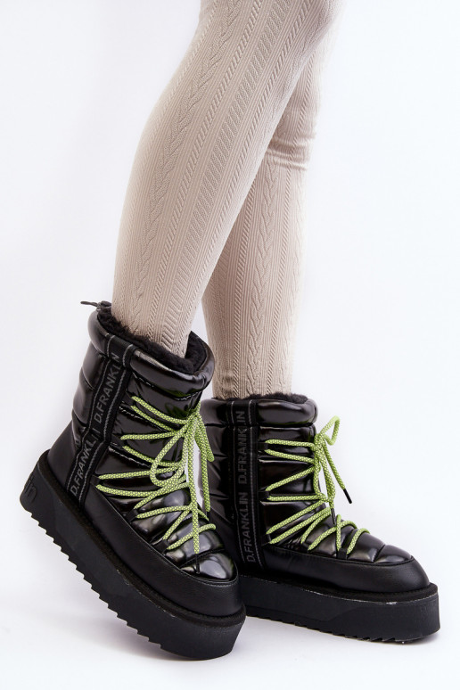 Stivali da neve Femminile Su una suola spessa Vegano D.Franklin DFSH371007 colore nero Stivali da neve Femminile Su una suola spessa Vegano D.Franklin DFSH371007 colore nero