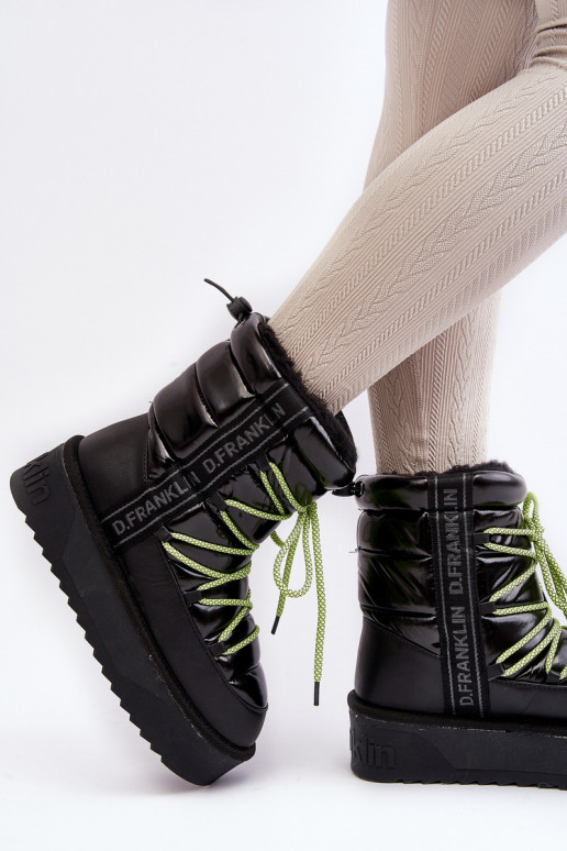 Stivali da neve Femminile Su una suola spessa Vegano D.Franklin DFSH371007 colore nero Stivali da neve Femminile Su una suola spessa Vegano D.Franklin DFSH371007 colore nero