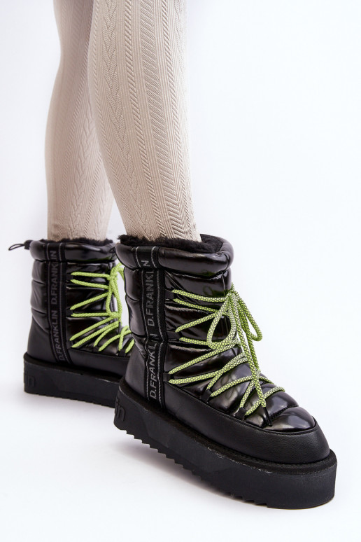 Stivali da neve Femminile Su una suola spessa Vegano D.Franklin DFSH371007 colore nero Stivali da neve Femminile Su una suola spessa Vegano D.Franklin DFSH371007 colore nero