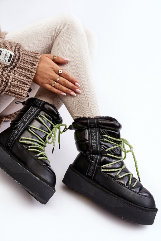 Stivali da neve Femminile Su una suola spessa Vegano D.Franklin DFSH371007 colore nero Stivali da neve Femminile Su una suola spessa Vegano D.Franklin DFSH371007 colore nero