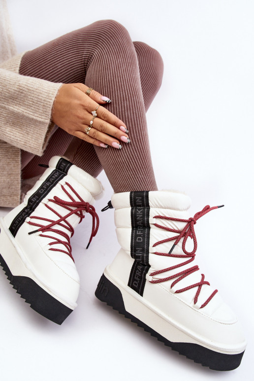 Stivali da neve Femminile Su una suola spessa Vegano D.Franklin DFSH371007 Colore bianco Stivali da neve Femminile Su una suola spessa Vegano D.Franklin DFSH371007 Colore bianco