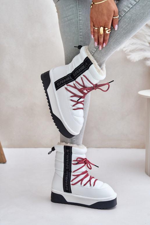 Stivali da neve Femminile Su una suola spessa Vegano D.Franklin DFSH371007 Colore bianco Stivali da neve Femminile Su una suola spessa Vegano D.Franklin DFSH371007 Colore bianco