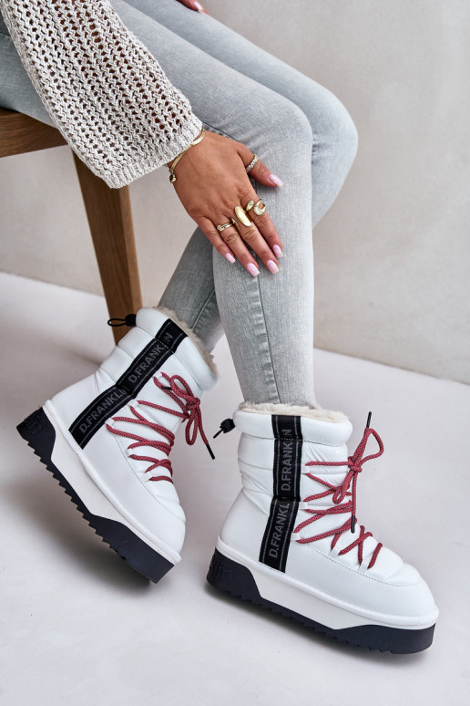 Stivali da neve Femminile Su una suola spessa Vegano D.Franklin DFSH371007 Colore bianco Stivali da neve Femminile Su una suola spessa Vegano D.Franklin DFSH371007 Colore bianco