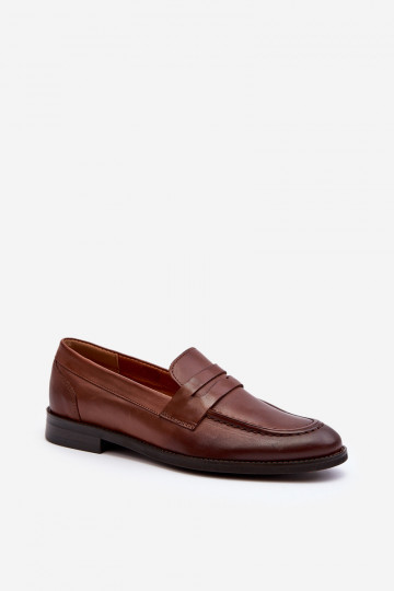 Deveschio Pelle scarpe Mocassini Zazoo 1570/1 colore marrone