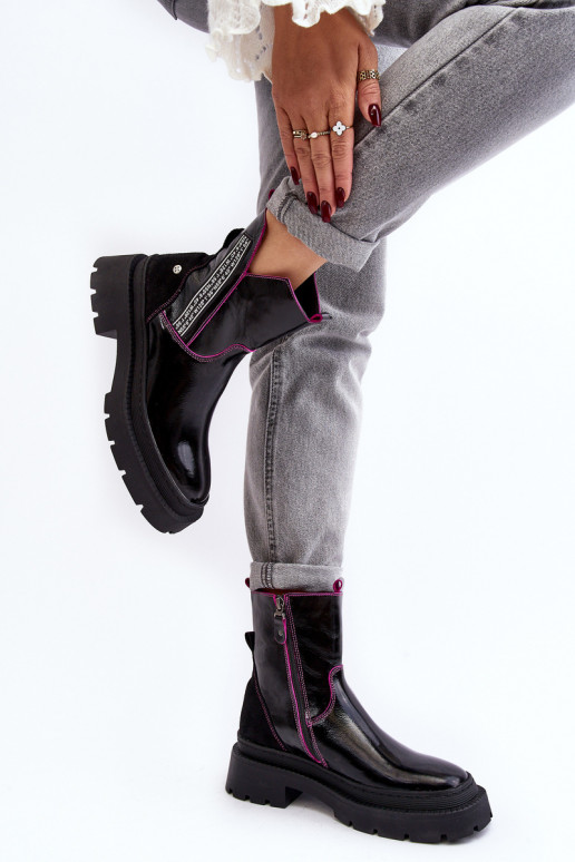 Pelle Femminile Stivali Deveciejka 06236-15 colore nero Pelle Femminile Stivali Deveciejka 06236-15 colore nero