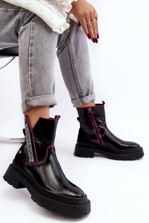 Pelle Femminile Stivali Deveciejka 06236-15 colore nero Pelle Femminile Stivali Deveciejka 06236-15 colore nero