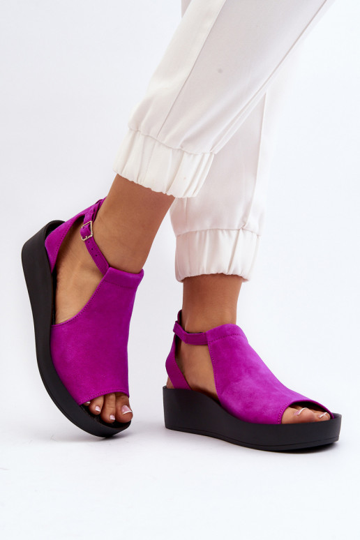 Zazoo 2914 Sandali da donna in camoscio colore rosa