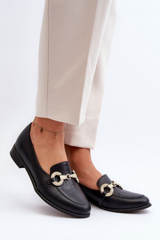 Zazoo 2880 Femminile Mocassini Pelle con ornamenti colore nero