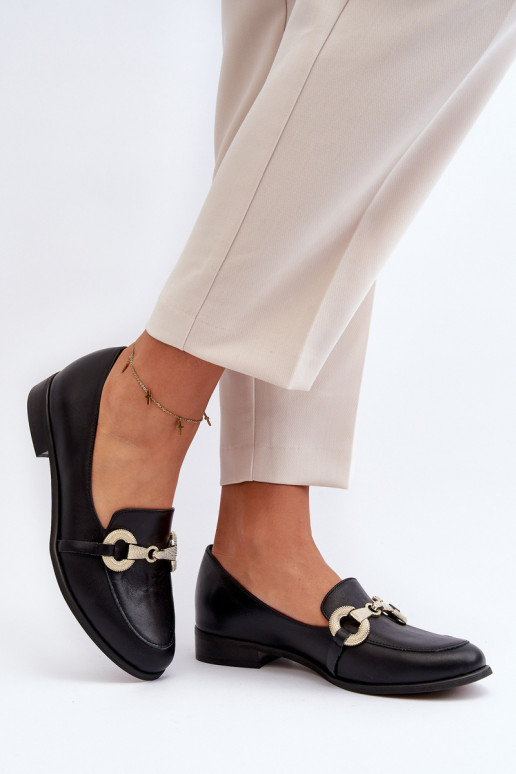 Zazoo 2880 Femminile Mocassini Pelle con ornamenti colore nero