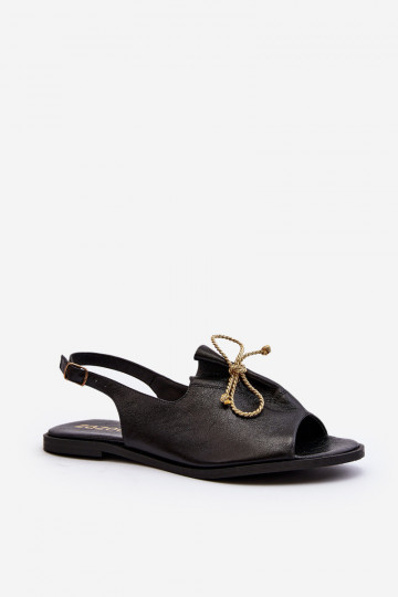 Zazoo 2898 Pelle Sandali bassi colore nero