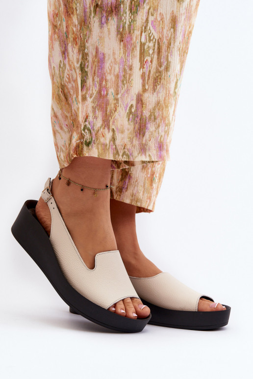 Zazoo 2893 Sandali da donna Pelle na Spessoj PodeszAie colore avorio Zazoo 2893 Sandali da donna Pelle na Spessoj PodeszAie colore avorio