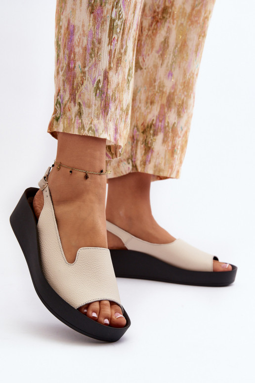 Zazoo 2893 Sandali da donna Pelle na Spessoj PodeszAie colore avorio Zazoo 2893 Sandali da donna Pelle na Spessoj PodeszAie colore avorio