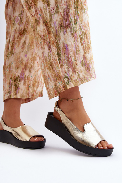 Zazoo 2893 Sandali da donna Pelle na Spessoj PodeszAie colore dorato Zazoo 2893 Sandali da donna Pelle na Spessoj PodeszAie colore dorato