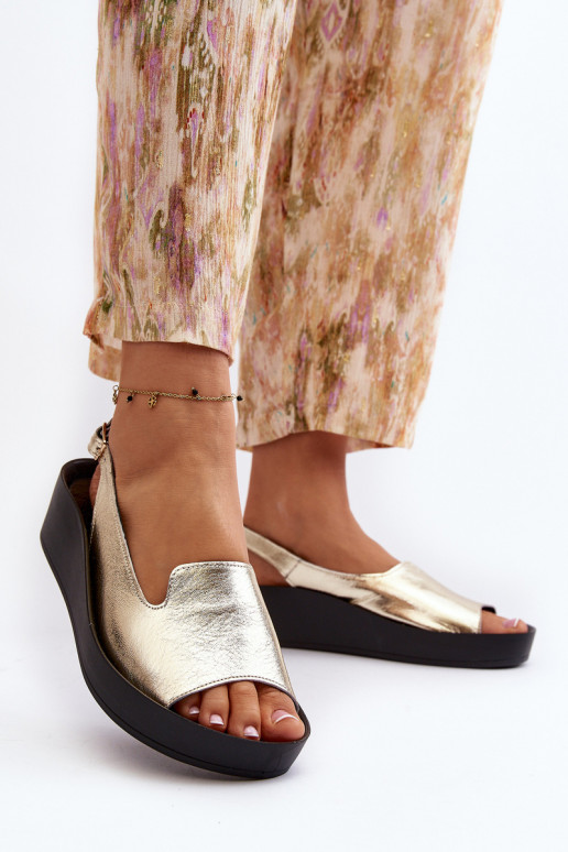 Zazoo 2893 Sandali da donna Pelle na Spessoj PodeszAie colore dorato Zazoo 2893 Sandali da donna Pelle na Spessoj PodeszAie colore dorato