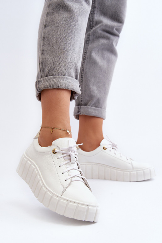 Zazoo 2919 Femminile Pelle scarpe Su una suola spessa Colore bianco Zazoo 2919 Femminile Pelle scarpe Su una suola spessa Colore bianco