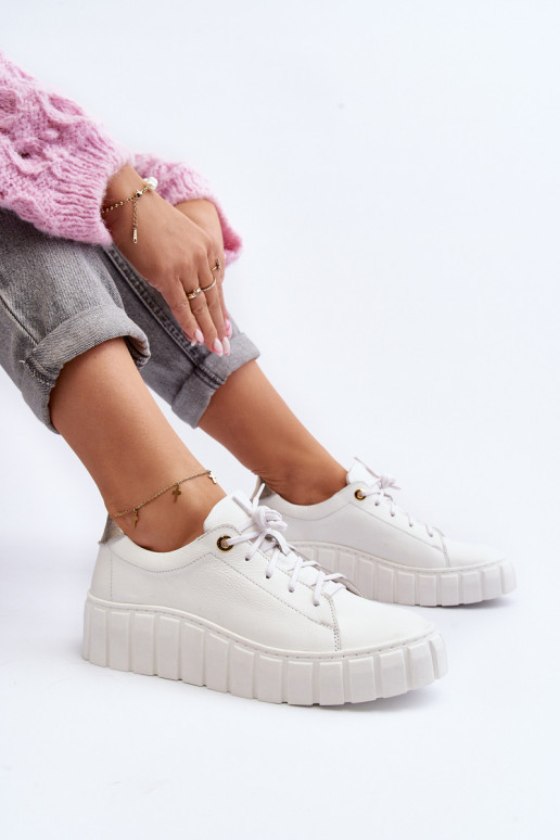 Zazoo 2919 Femminile Pelle scarpe Su una suola spessa Colore bianco Zazoo 2919 Femminile Pelle scarpe Su una suola spessa Colore bianco