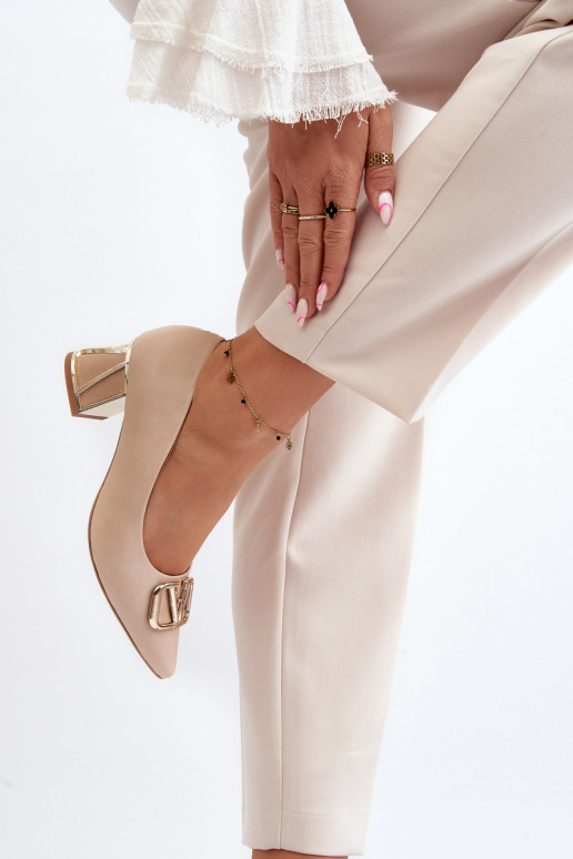 Stile elegante Scarpe con ornamenti Laura Messi 2740 beige Stile elegante Scarpe con ornamenti Laura Messi 2740 beige